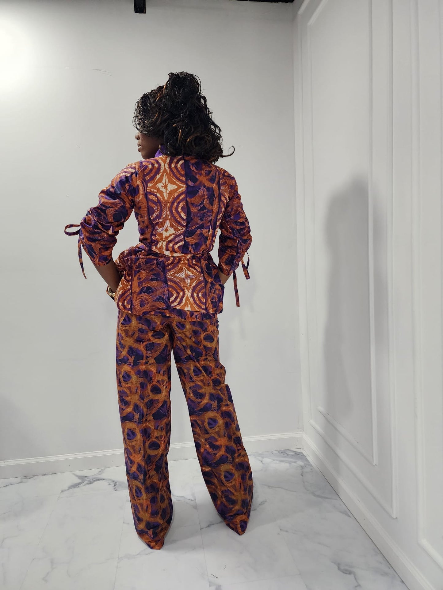 Purple and orange two piece