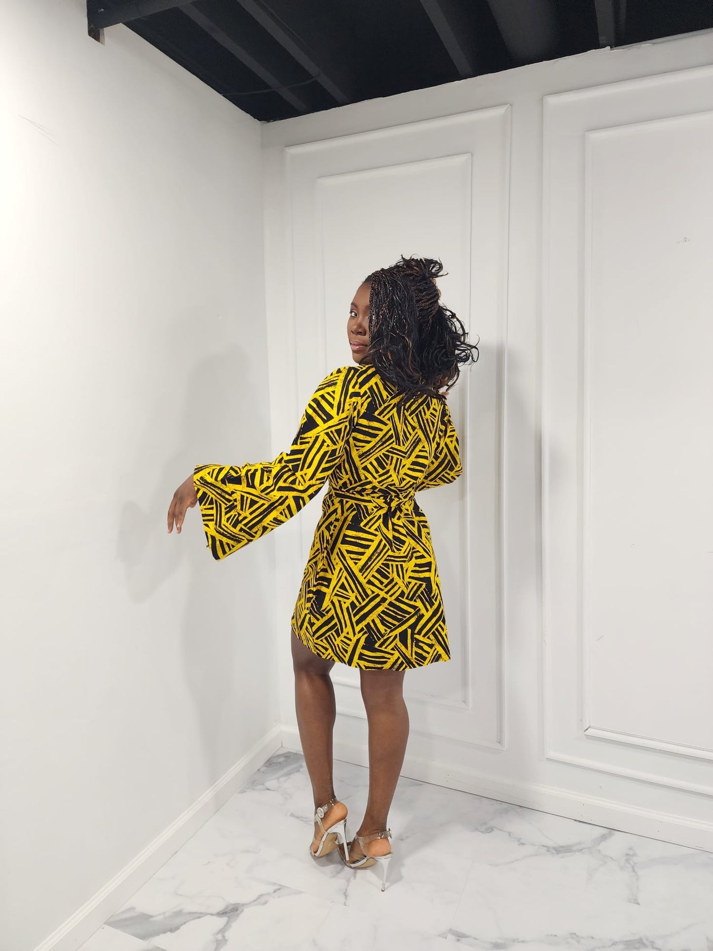 Yellow Ankara Print Mini BouBou