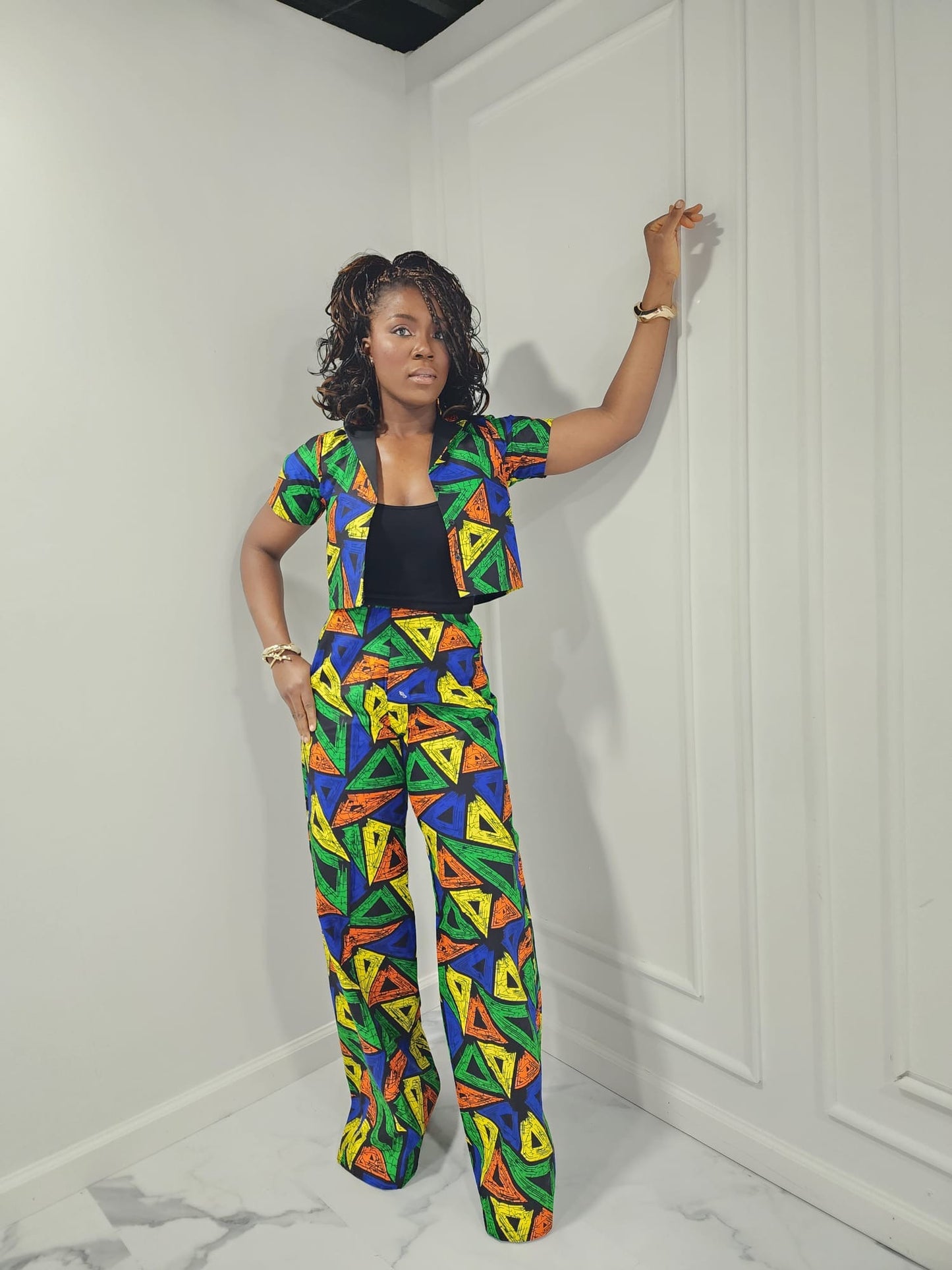 Two piece green and yellow