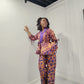 Purple and orange two piece