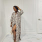 Brown print dress