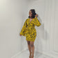 Yellow Ankara Print Mini BouBou