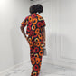 Two piece red and yellow ankara print