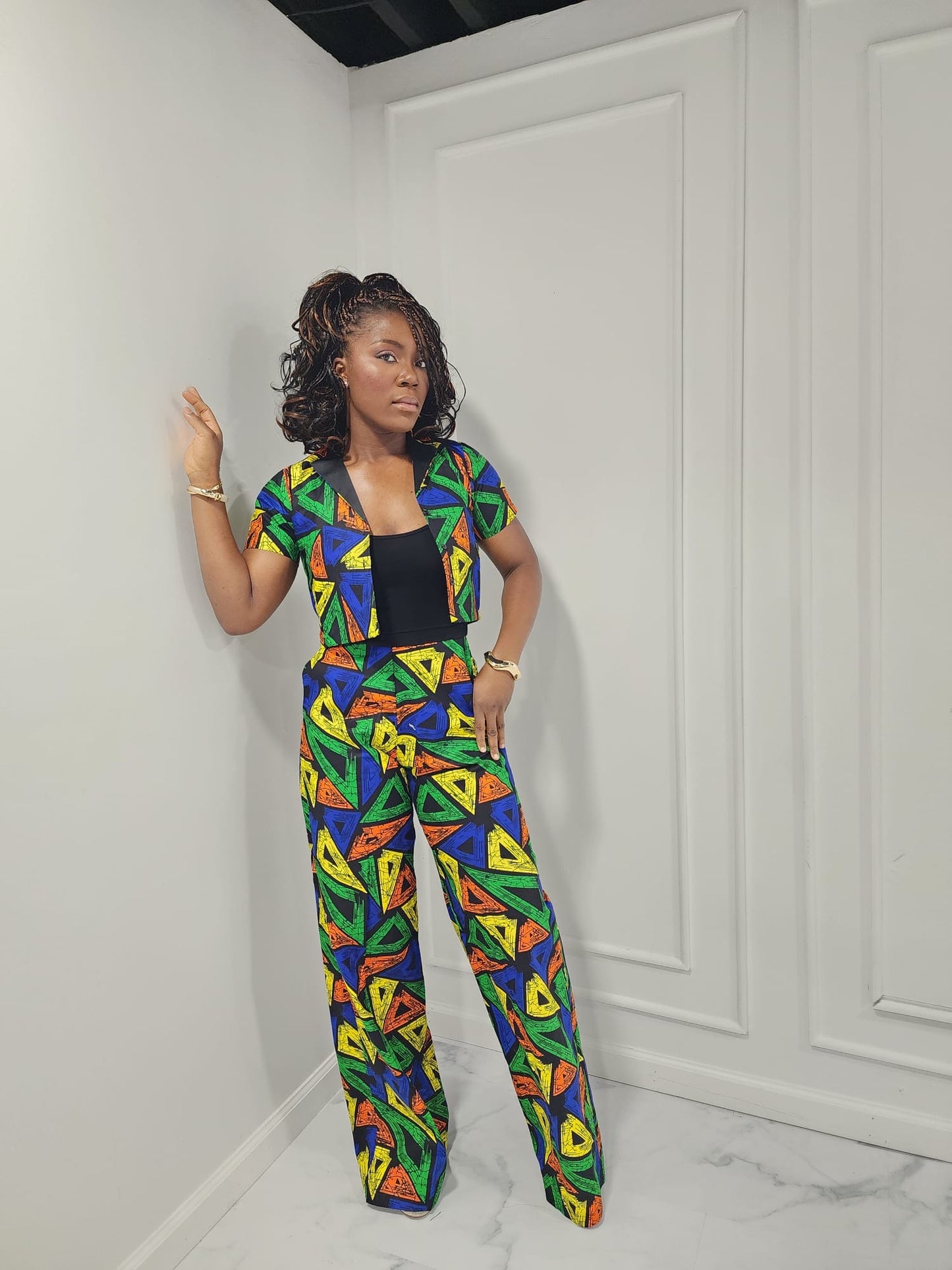 Two piece green and yellow