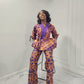 Purple and orange two piece