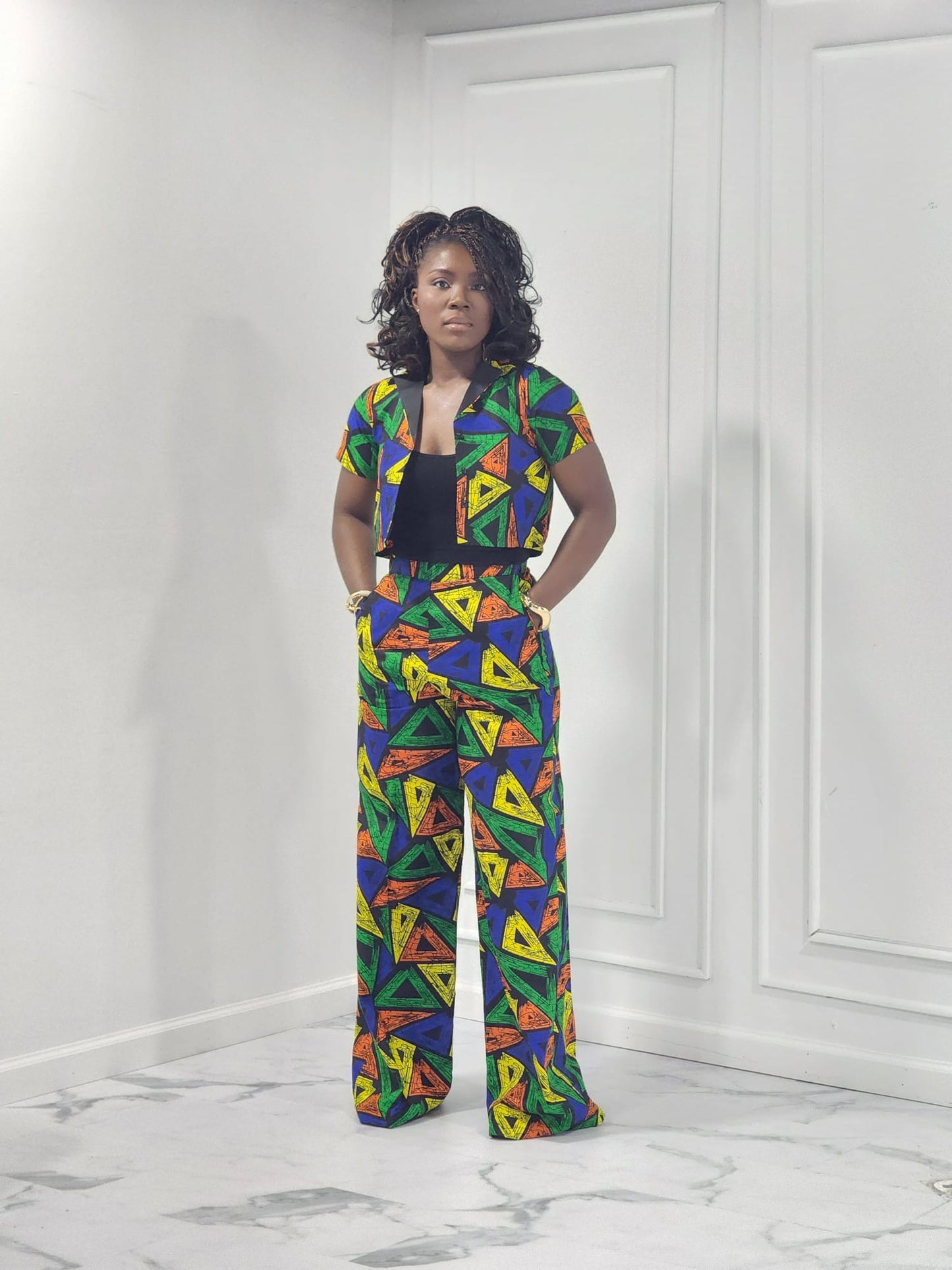 Two piece green and yellow