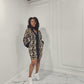 Brown Ankara Print Dress