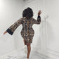 Brown Ankara Print Dress