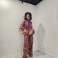Purple and orange two piece