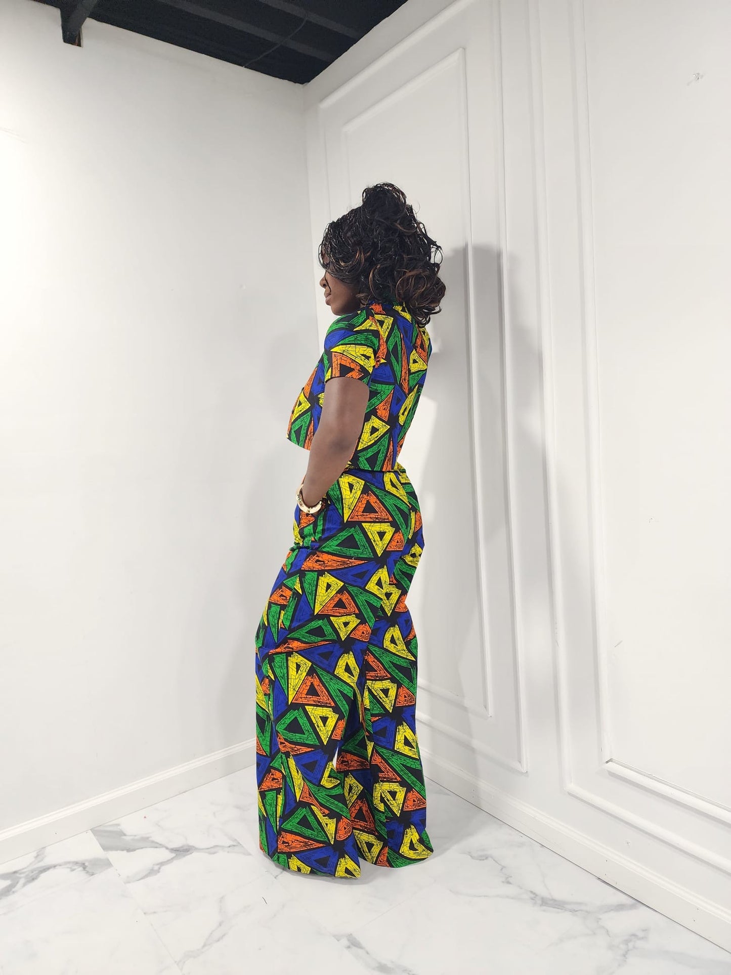 Two piece green and yellow