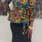 Bold Ankara Peplum Wrap Top