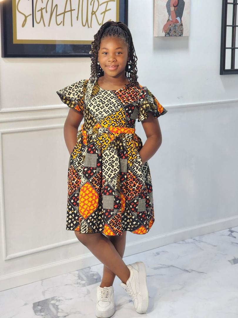 Ankara print kids dress