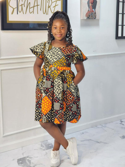 Ankara print kids dress
