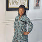 Zebra print kids dress