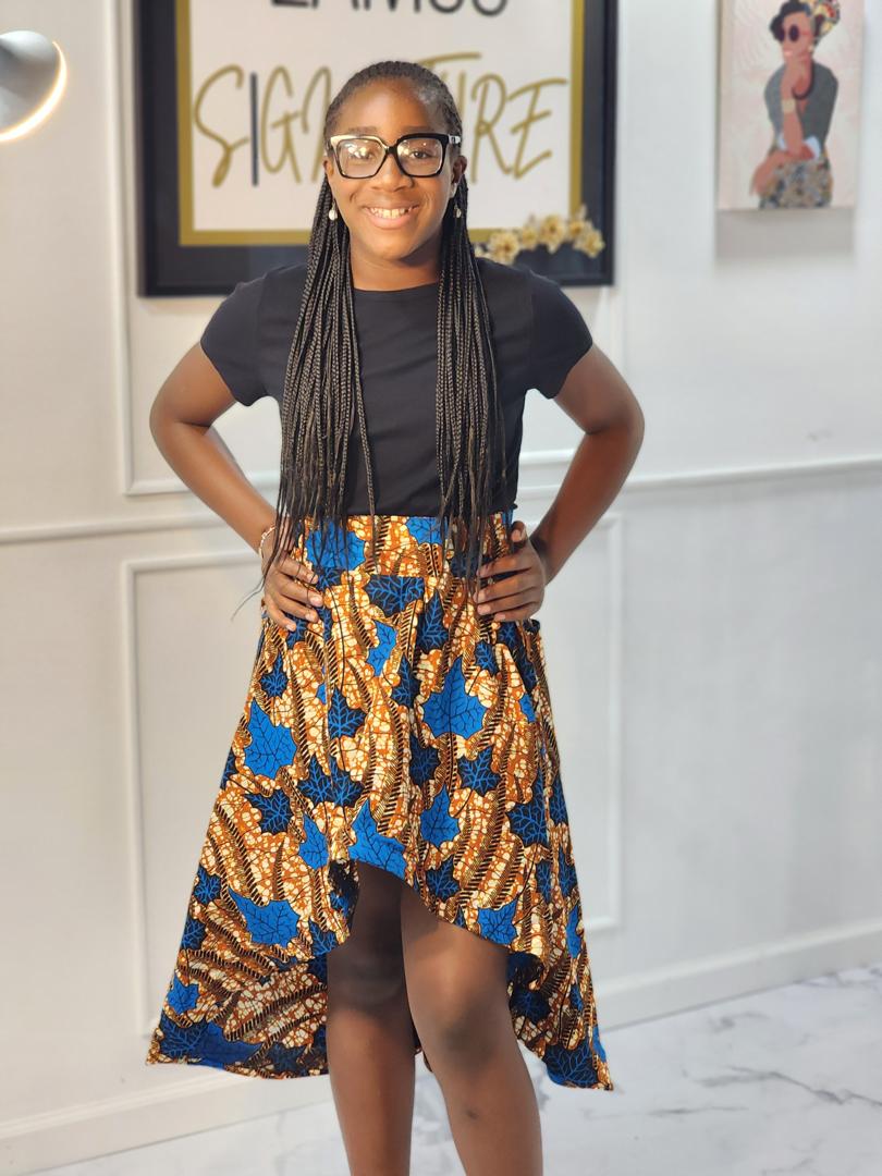 Ankara print kids skirt
