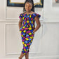 Bright colors ankara print kids jumpsuit