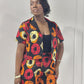 Two piece red and yellow ankara print