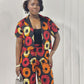 Two piece red and yellow ankara print