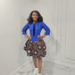 Royal Blue Ankara Flare Dress
