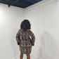 Brown Ankara Print Dress